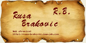 Rusa Braković vizit kartica